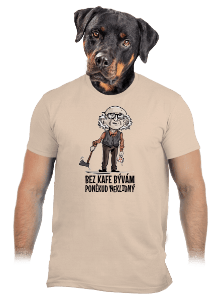 Neklidný bez kafe pánske tričko Sand