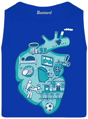 Srdce bije pre pánske tielko Royal Blue