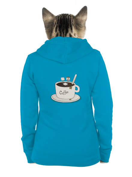 Kto zabil cukrík? dámska mikina na zips Blue Atol