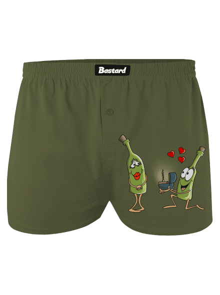 Láska k vínu pánske trenky Khaki