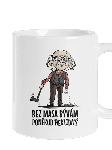 Neklidný bez masa klasický hrnček White