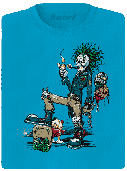 Evil Clown dámske športové tričko Blue Atol