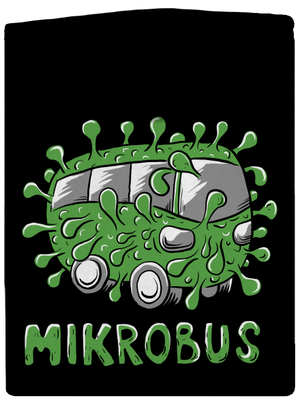 Mikrobus dámska mikina na zips Black