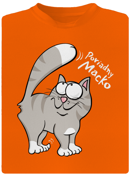 Macko a Micka pánske športové tričko Neon Orange