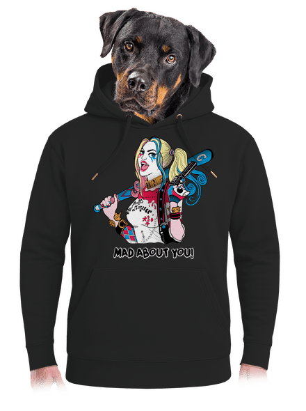 Joker a Harley unisex mikina premium Dark Black
