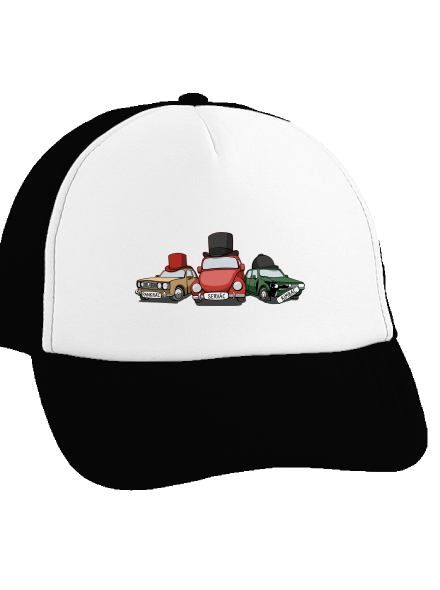 Traja veteráni šiltovka truckerka Black cap
