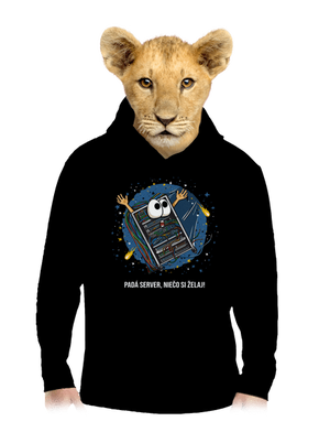 Padá server detská mikina klokanka Black