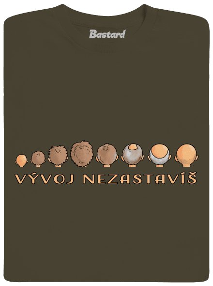 Vývoj nezastavíš pánske tričko Urban Khaki