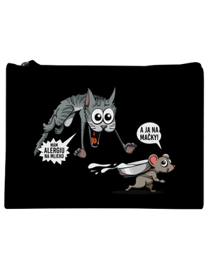 Alergická mačka a myš taštička Black