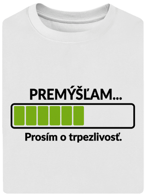 Premýšľam unisex tričko oversized White