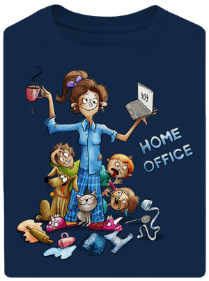 Mamičky home office unisex tričko oversized Midnight Blue