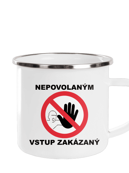 Nepovolaným vstup zakázaný plecháčik White