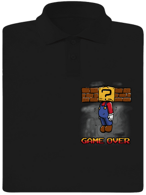 Game Over pánska polokošeľa Black