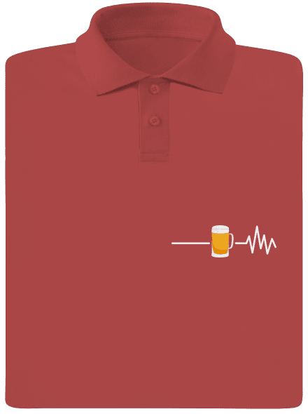 Beer help pánska polokošeľa Burgundy