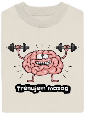 Trénujem mozog  unisex mikina bez kapucne Off White