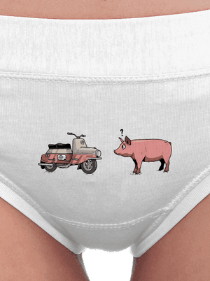 Prasata dámske nohavičky White