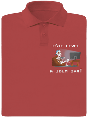 Ešte level pánska polokošeľa Burgundy