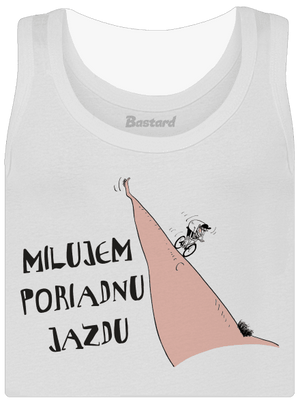 Milujem jazdu dámske tielko klasické White