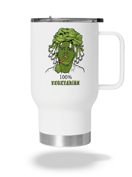 100% vegetarián termohrnček White
