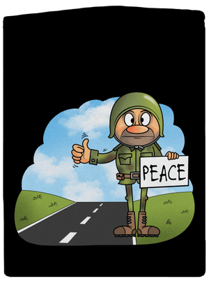 Peace dámska mikina na zips Black