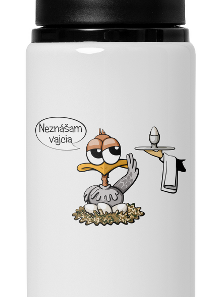 Neznášam vajcia flaša na vodu White