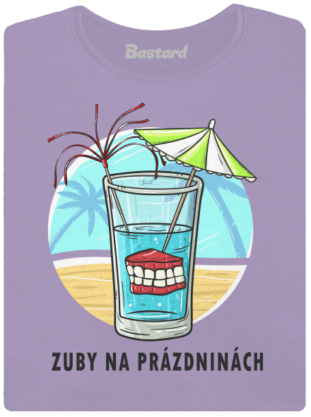 Zuby na prázdninách dámske tričko s lemom Lavender