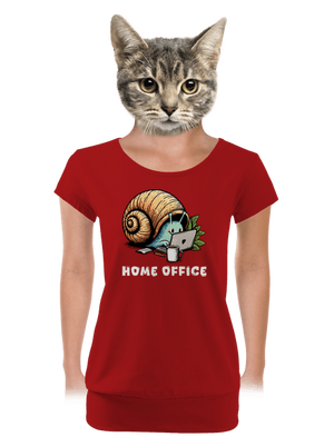 Slimákov home office dámske tričko s lemom Red Mal