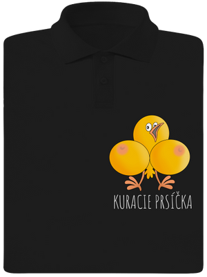 Kuracie prsíčka pánska polokošeľa Black