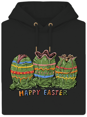 Happy Easter unisex mikina premium Dark Black