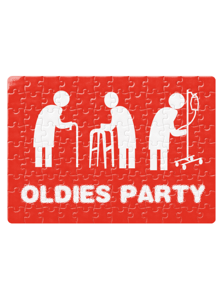 Oldies party puzzle White
