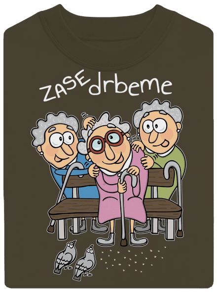 Zase drbeme unisex mikina bez kapucne Urban Khaki