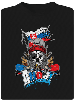 Ahoj pánske športové tričko Black