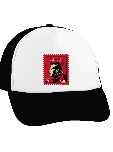 Známka punku šiltovka truckerka Black cap