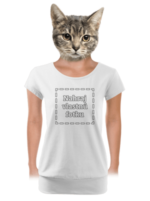 Vlastná potlač dámske tričko s lemom White