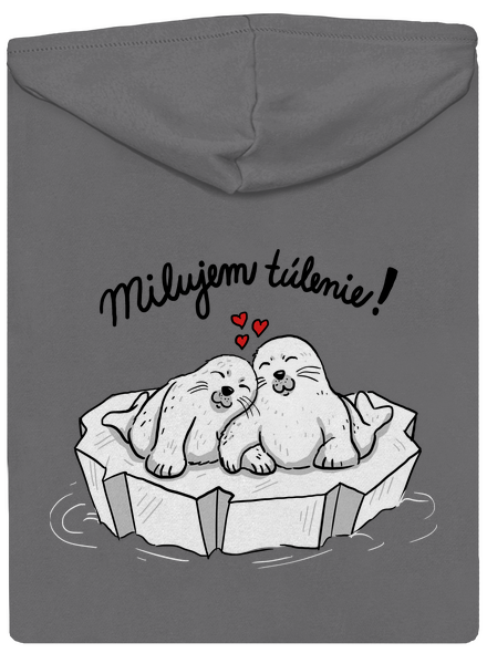 Milujem túlenie dámska mikina na zips Steel Gray