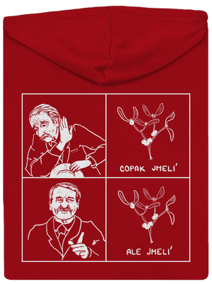 Cimrman: Copak jmelí pánska mikina na zips Red