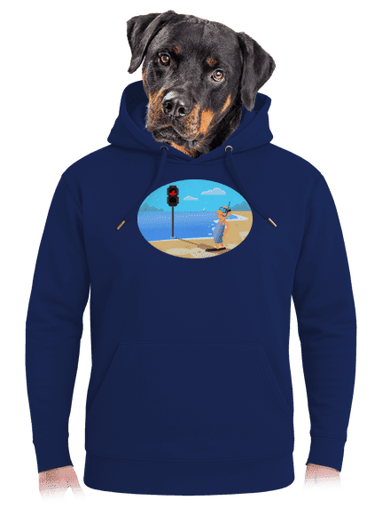 Bezpečné plávanie unisex mikina premium Navy
