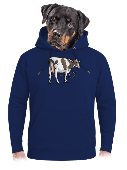 Cow drink unisex mikina premium Navy