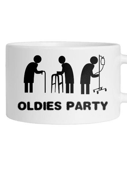 Oldies party hrnček makronka White