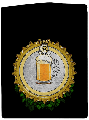 Pivný horoskop: Lev pánska mikina na zips Black