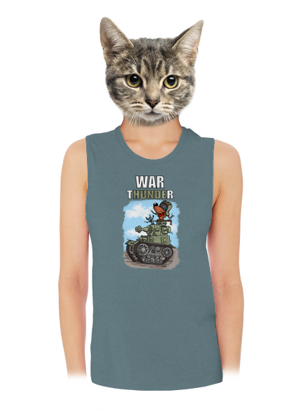 War Hunde dámske tielko voľné Heather Deep Teal