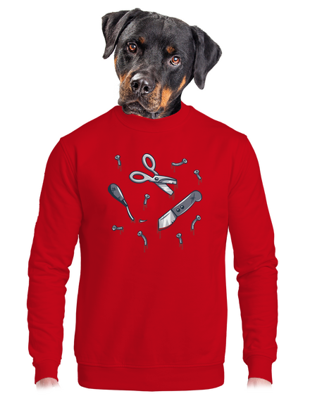 Halloween náradie unisex mikina bez kapucne Red
