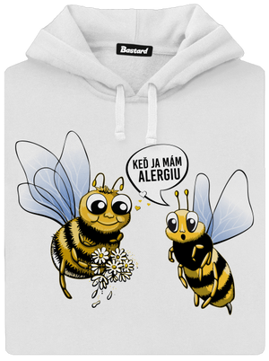 Alergická včielka dámska mikina klokanka White