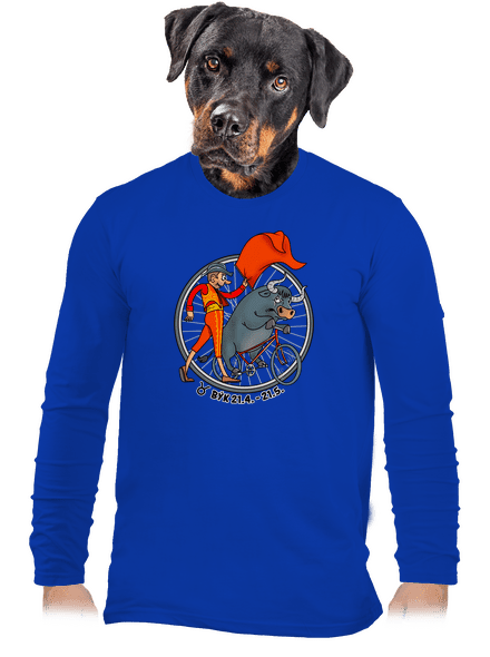 Cyklistický horoskop: Býk pánske dlhý rukáv Royal Blue