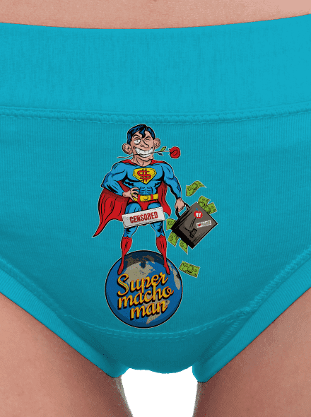 Supermachoman dámske nohavičky Turquoise