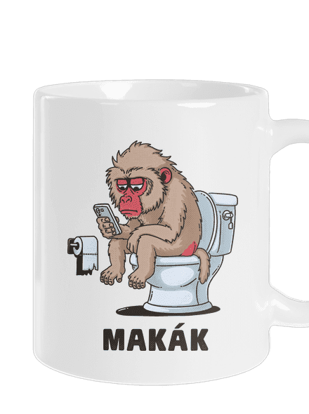 Makák klasický hrnček White