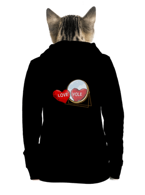 Love vole dámska mikina na zips Black