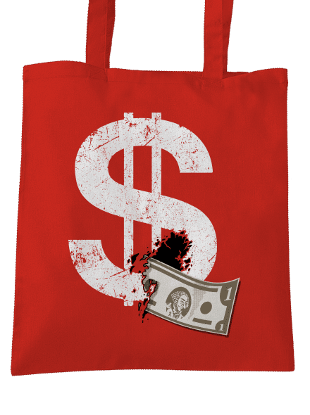Pytel dolaru taška Bright Red