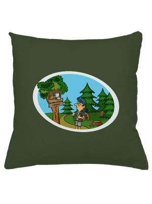 Stretnutie s medveďom vankúš Olive Green