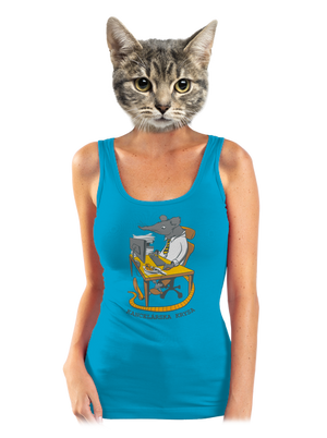 Kancelárska krysa dámske tielko klasické Blue Atol